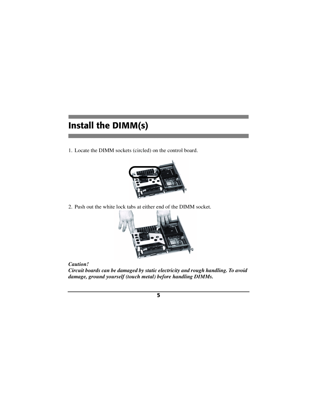 Oki 70040901 installation instructions Install the DIMMs 
