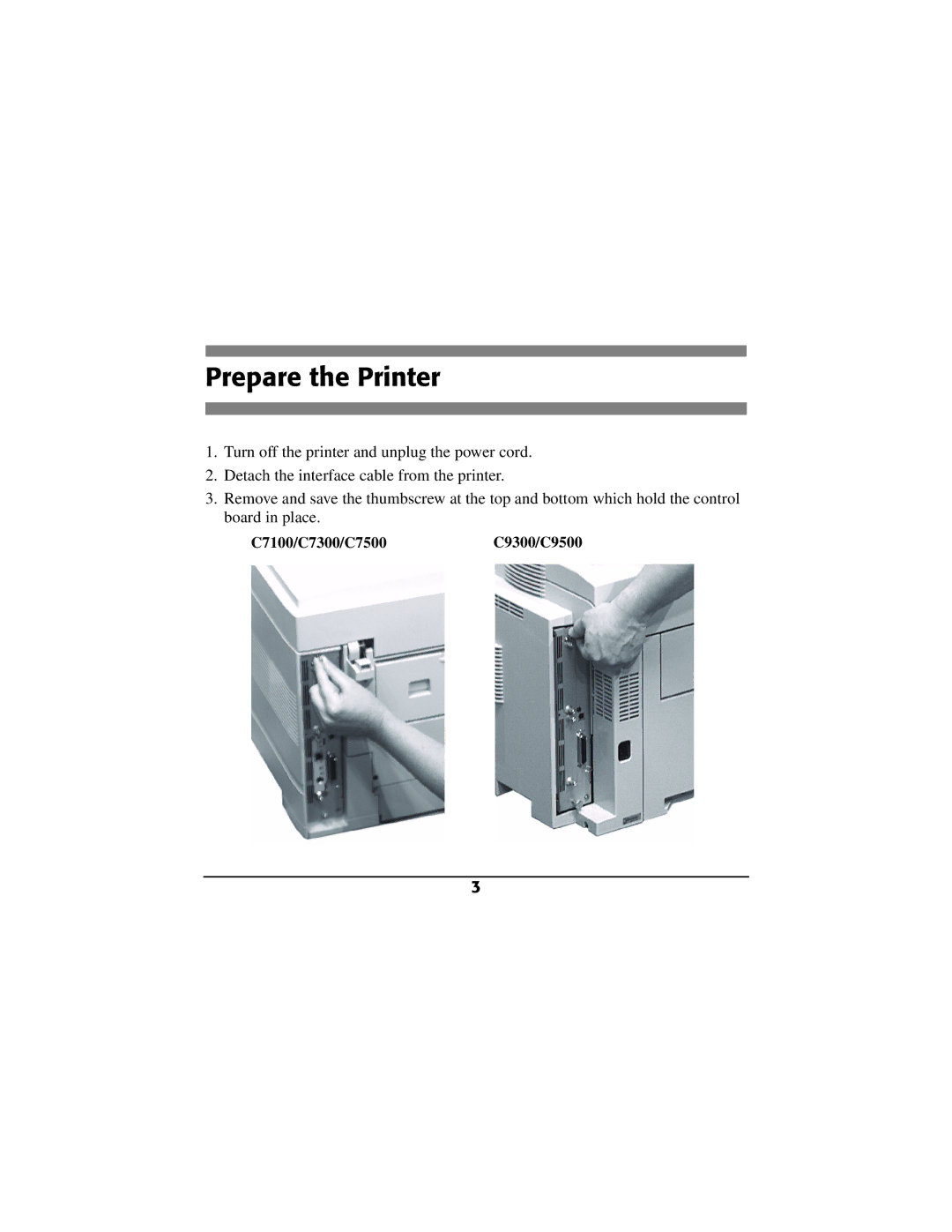 Oki 70040901 installation instructions Prepare the Printer 