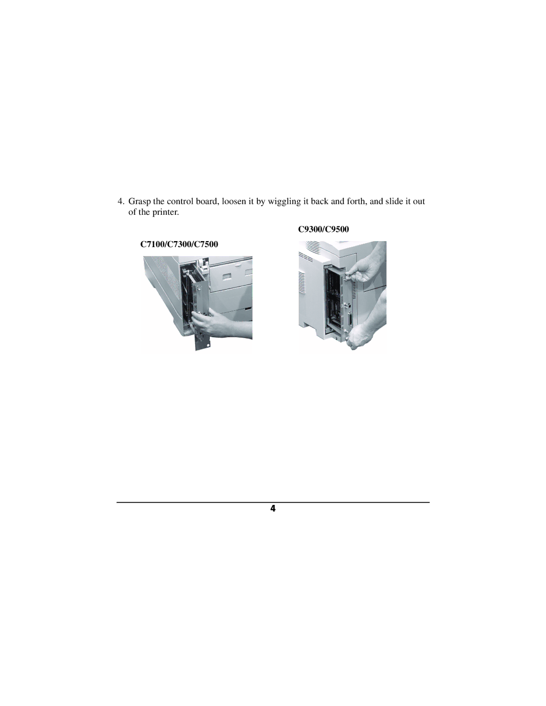 Oki 70040901 installation instructions C9300/C9500 C7100/C7300/C7500 