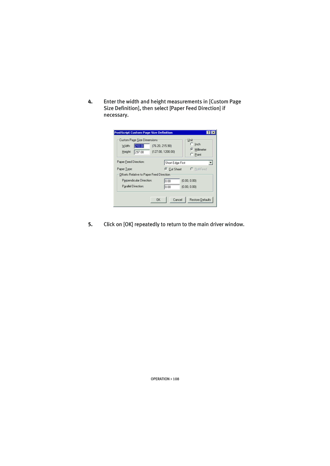 Oki 7100 manual Operation 