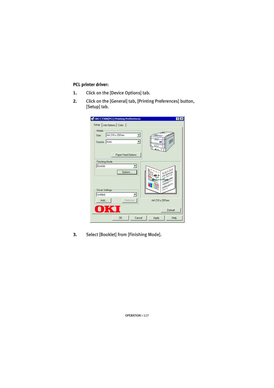 Oki 7100 manual PCL printer driver 