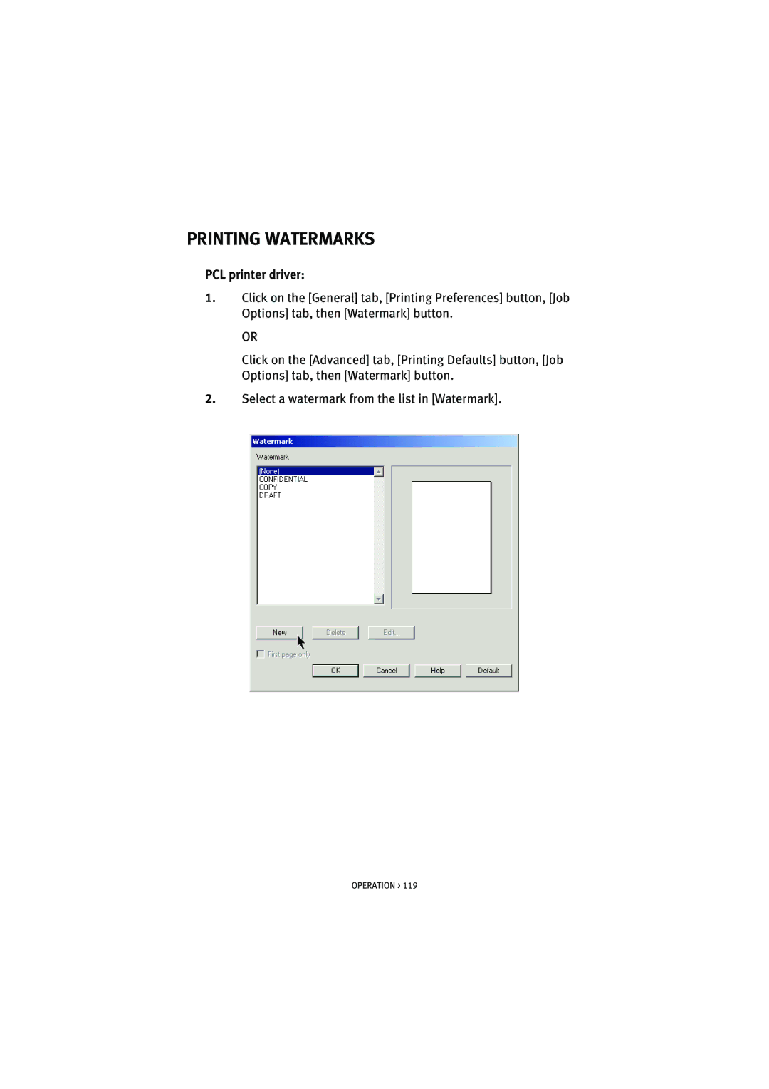 Oki 7100 manual Printing Watermarks 