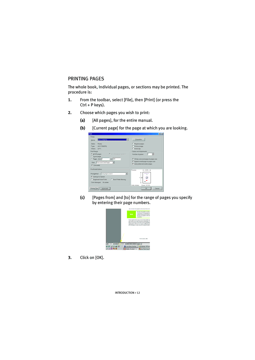 Oki 7100 manual Printing Pages 