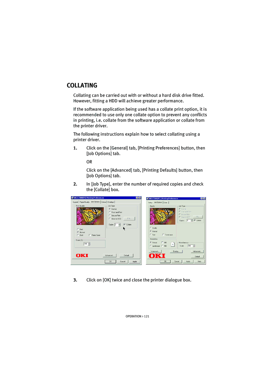 Oki 7100 manual Collating 