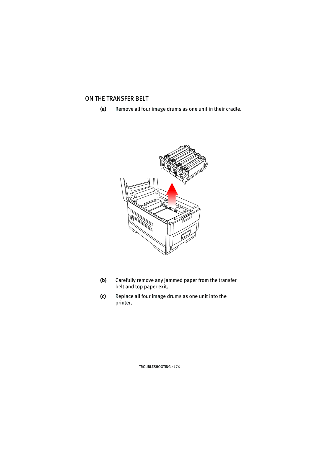 Oki 7100 manual On the Transfer Belt 