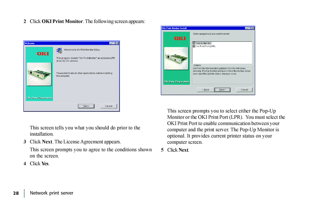 Oki 7100e+ manual Click OKI Print Monitor. The following screen appears 