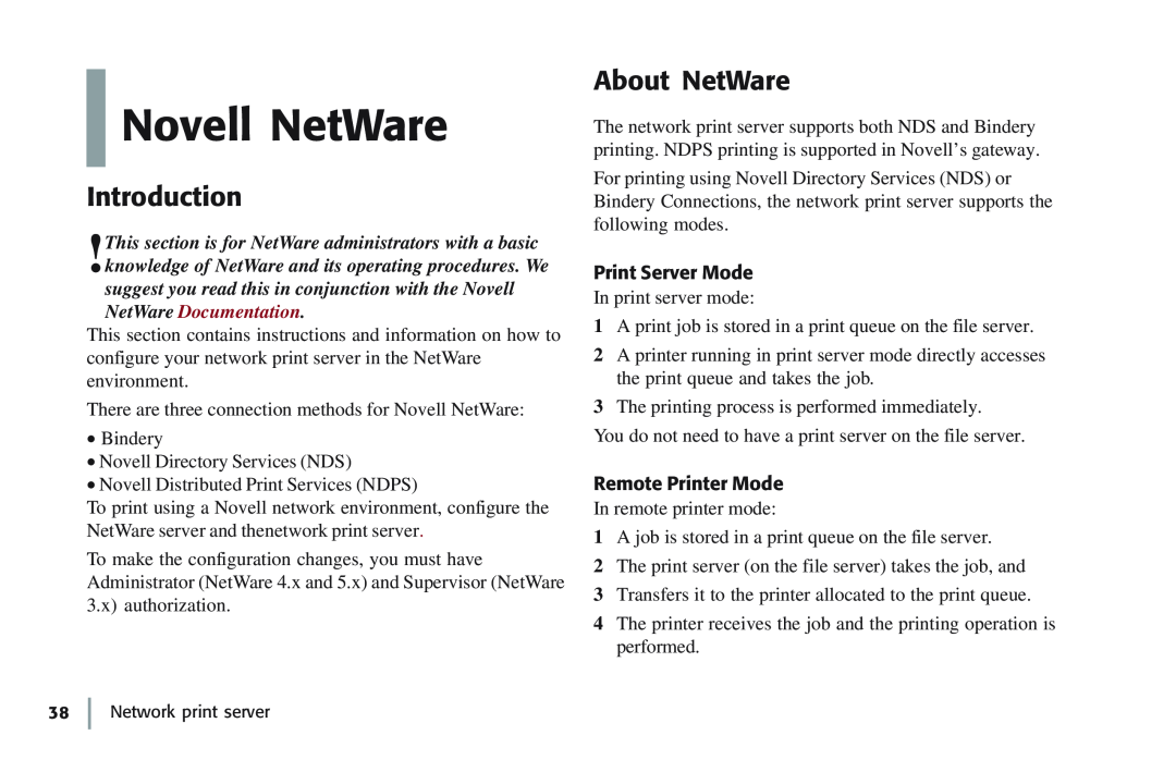 Oki 7100e+ manual Novell NetWare, Introduction, About NetWare 