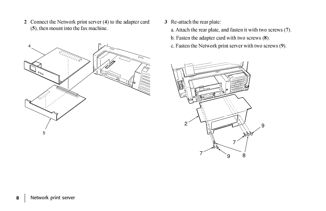 Oki 7100e+ manual Network print server 