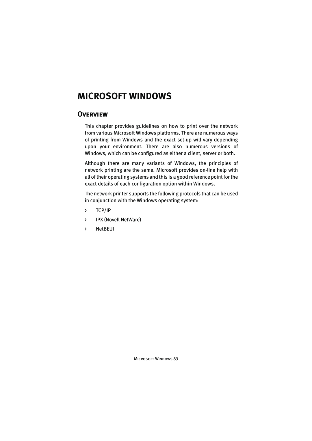 Oki 7300e manual Microsoft Windows, Overview 