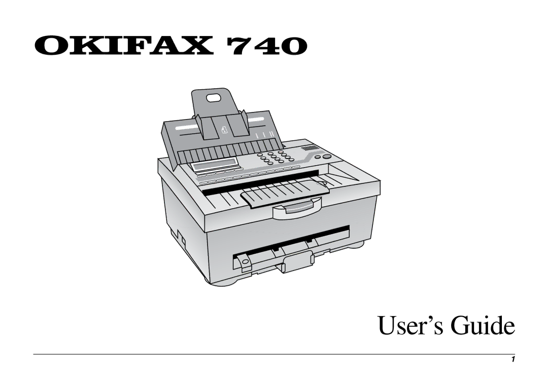 Oki 740 manual Okifax 