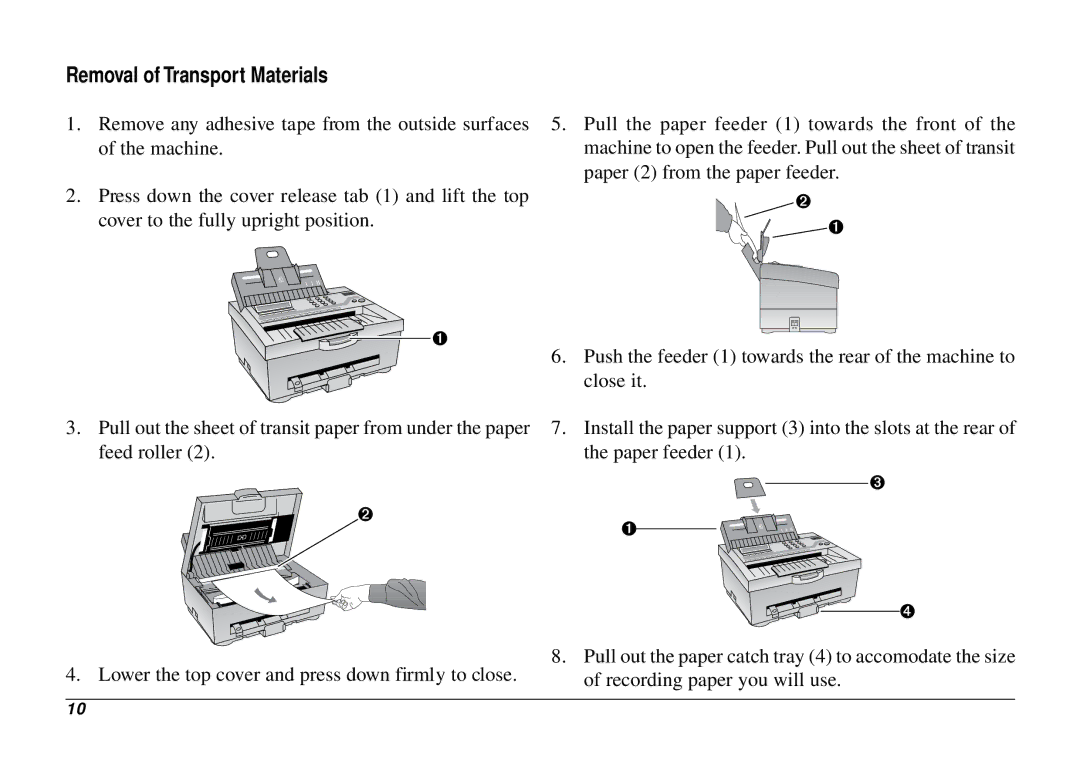 Oki 740 manual Removal of Transport Materials 