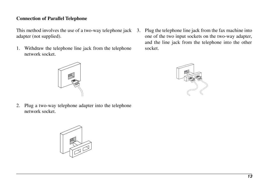 Oki 740 manual Connection of Parallel Telephone 