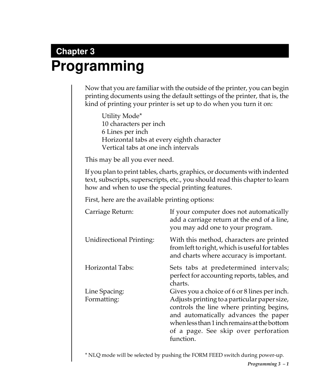 Oki 80 Series warranty Programming 