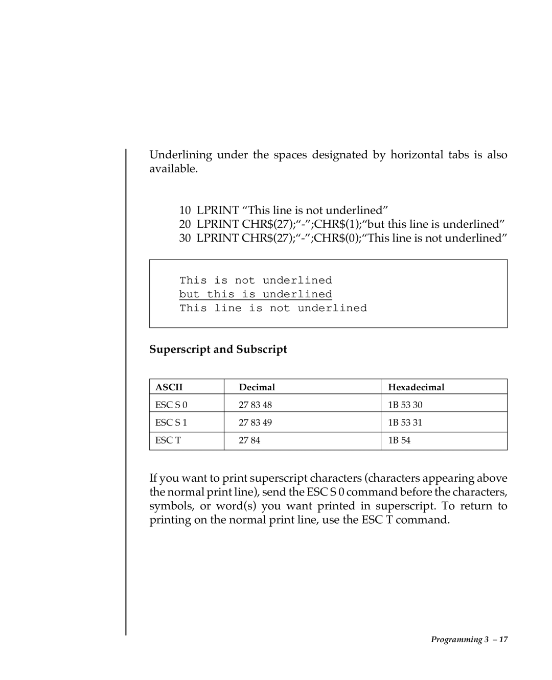 Oki 80 Series warranty Superscript and Subscript 