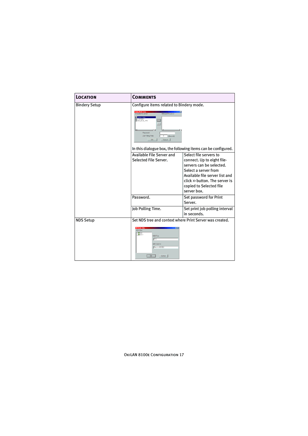 Oki 8100e manual Bindery Setup Configure items related to Bindery mode 