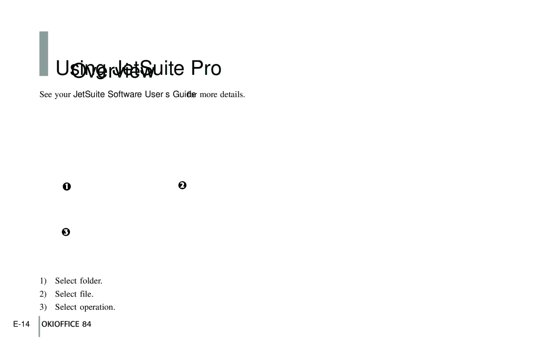 Oki 84 manual Using JetSuite Pro 