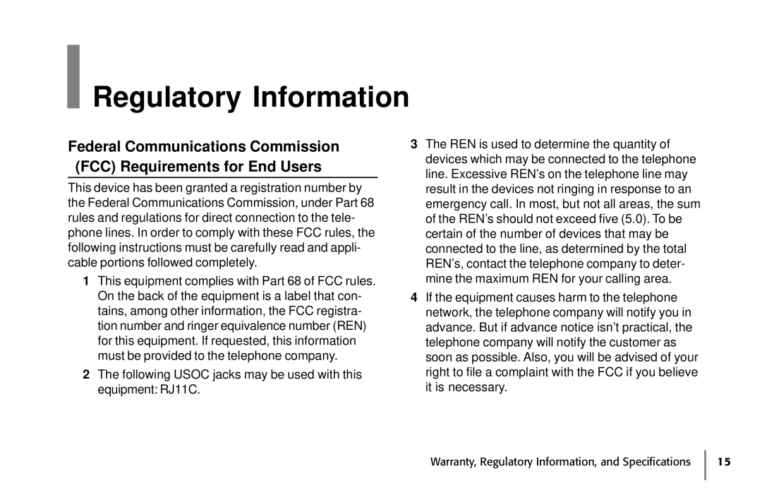 Oki 87 warranty Regulatory Information 