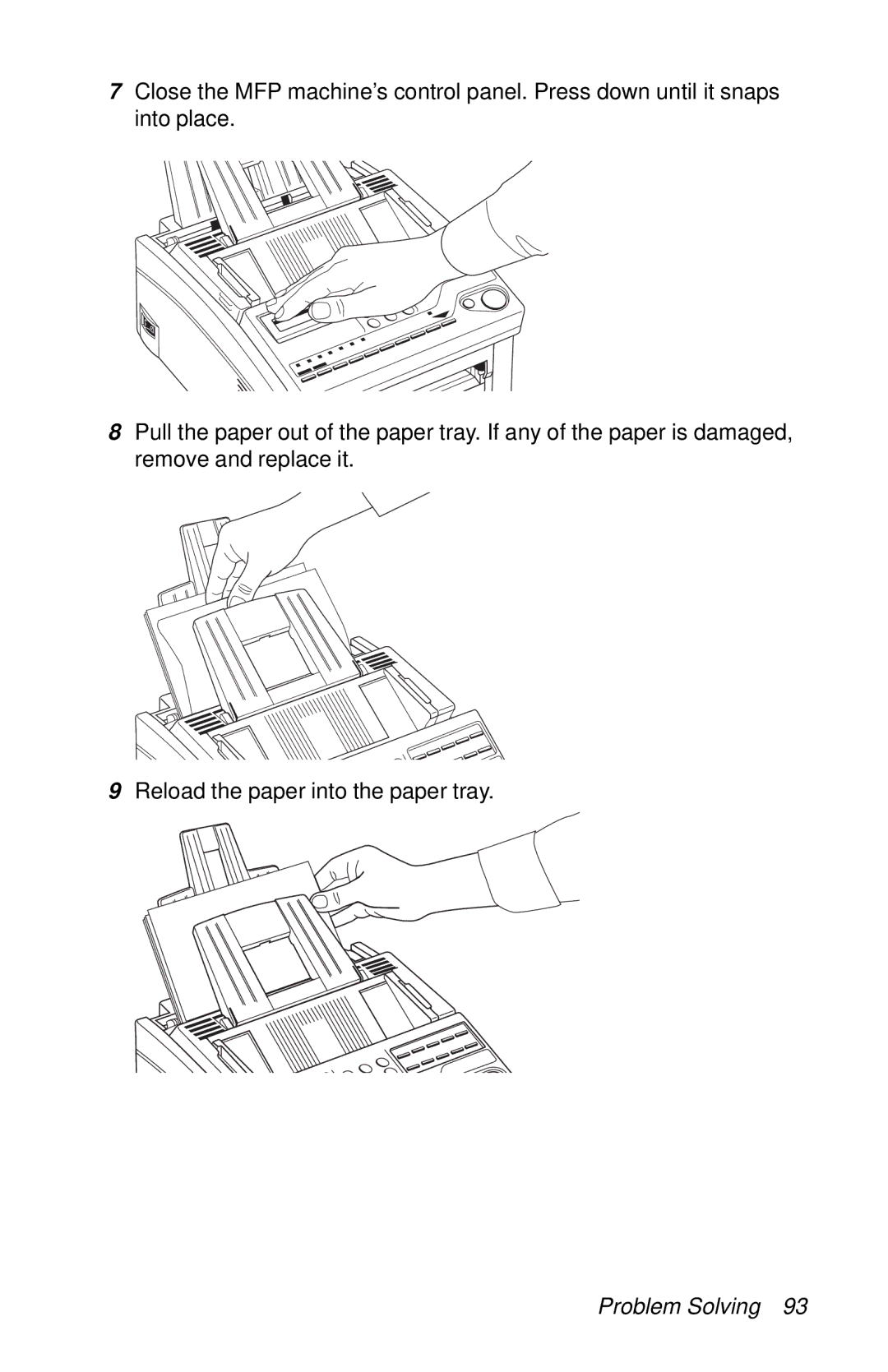 Oki 87 manual Problem Solving 