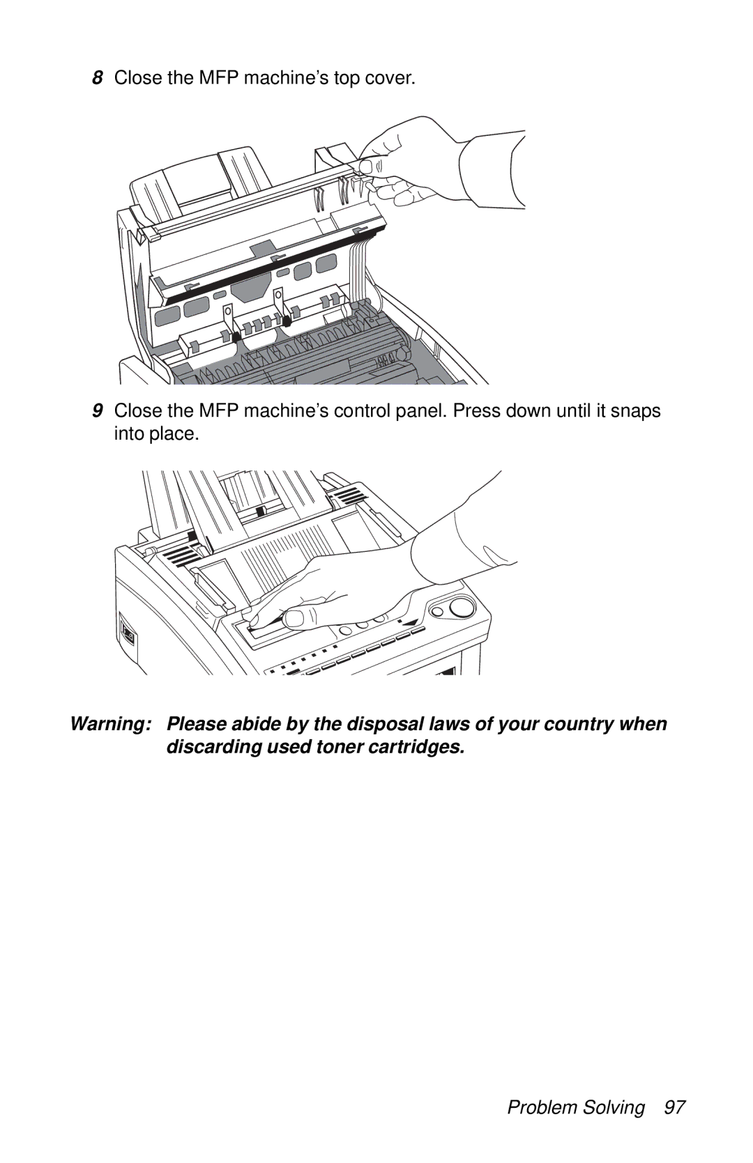 Oki 87 manual Problem Solving 