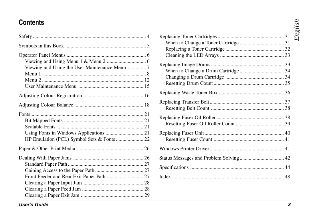 Oki 8c Plus manual Contents 