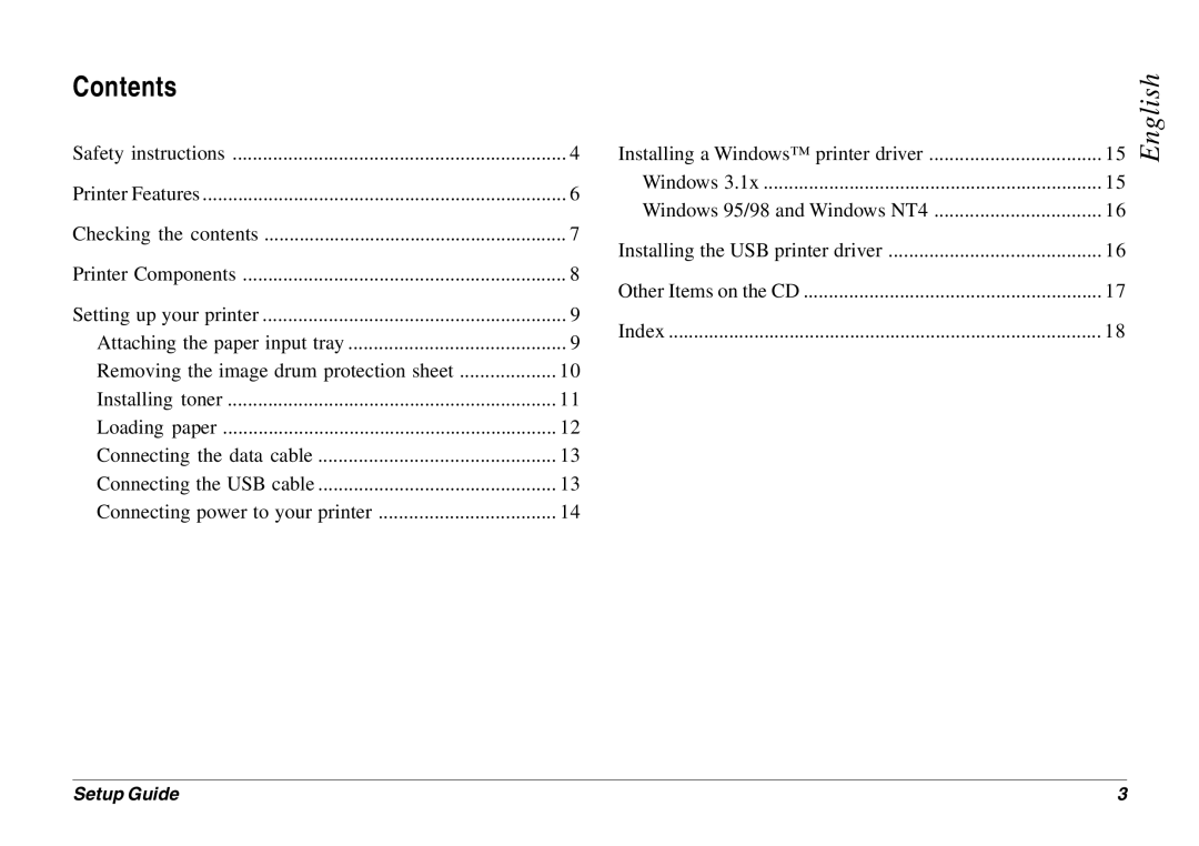 Oki 8p Plus setup guide Contents 