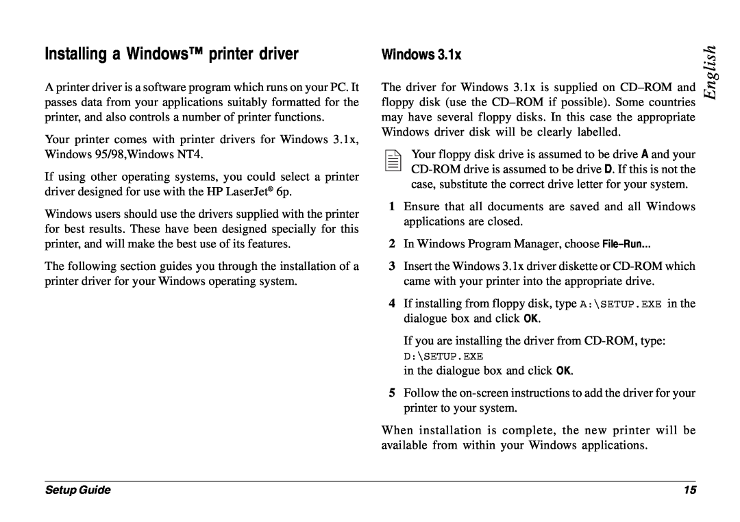 Oki 8p Plus setup guide Installing a Windows printer driver, English 
