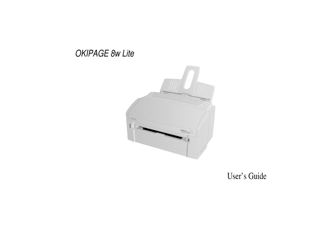 Oki manual Okipage 8w Lite 