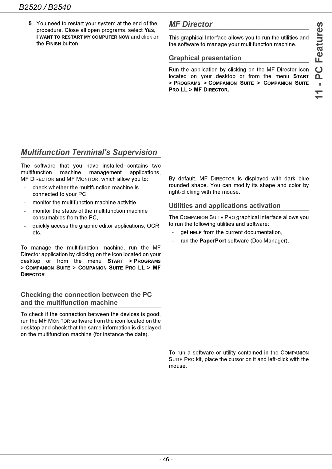 Oki B2500 Series manual Multifunction Terminals Supervision, MF Director, Graphical presentation 