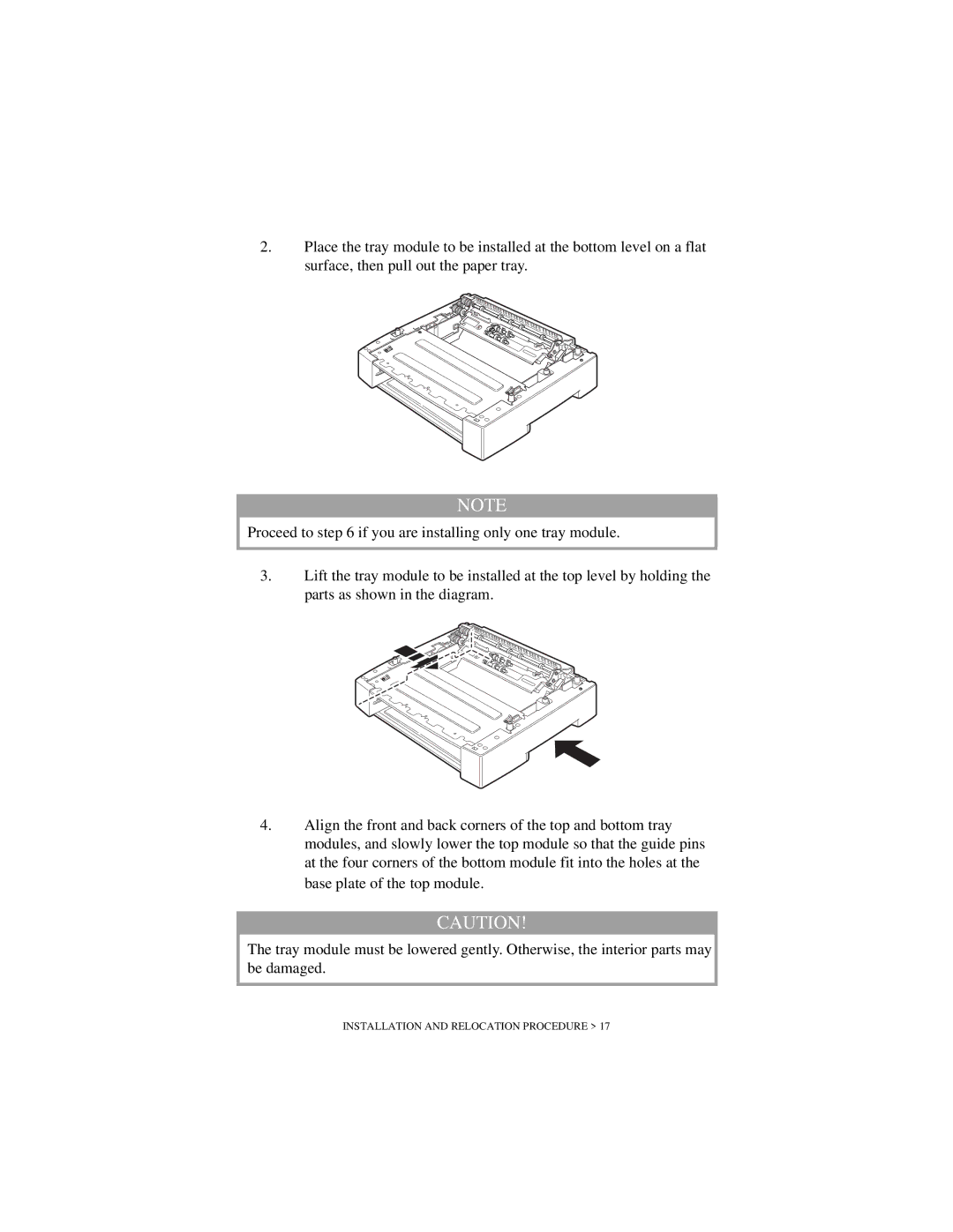 Oki B6200 Series manual Installation and Relocation Procedure 