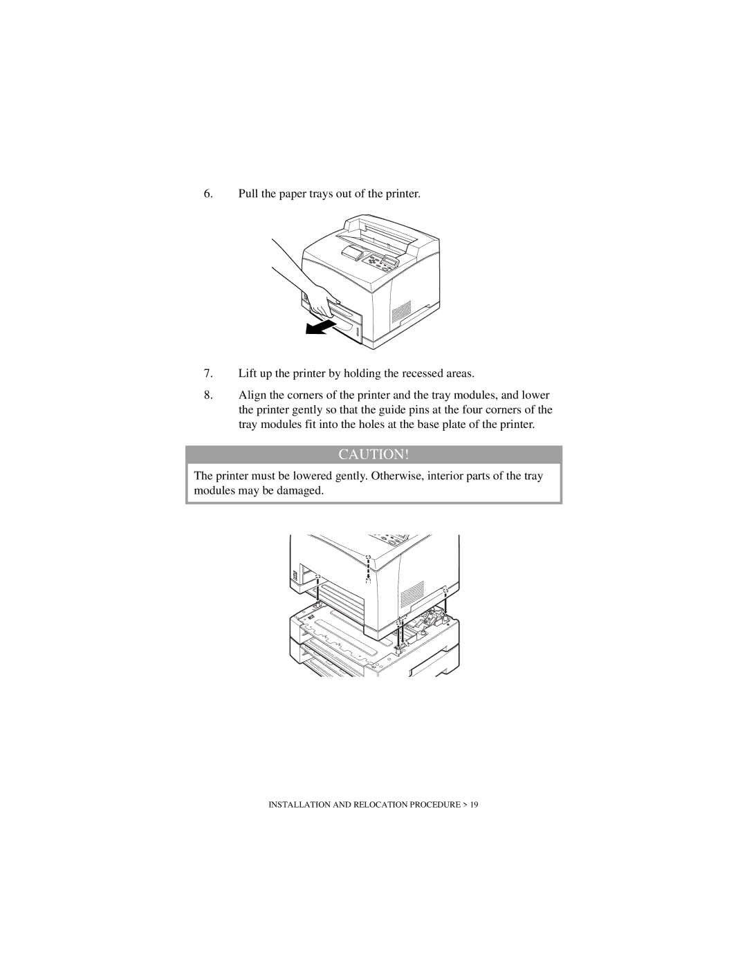 Oki B6200 Series manual Installation and Relocation Procedure 