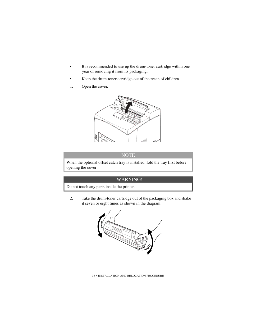 Oki B6200 Series manual Installation and Relocation Procedure 