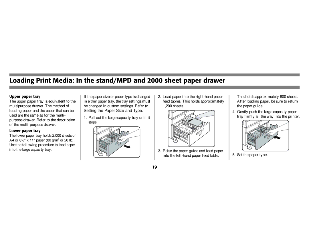 Oki B8300 manual Lower paper tray 