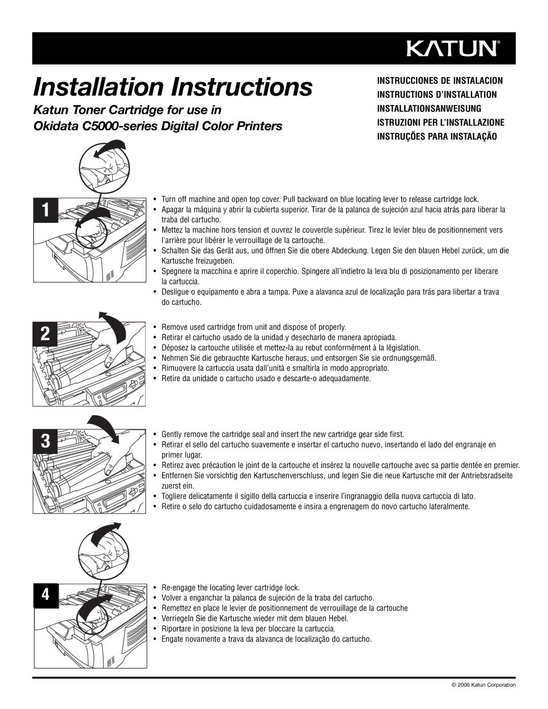 Oki C5000-series installation instructions Installation Instructions 