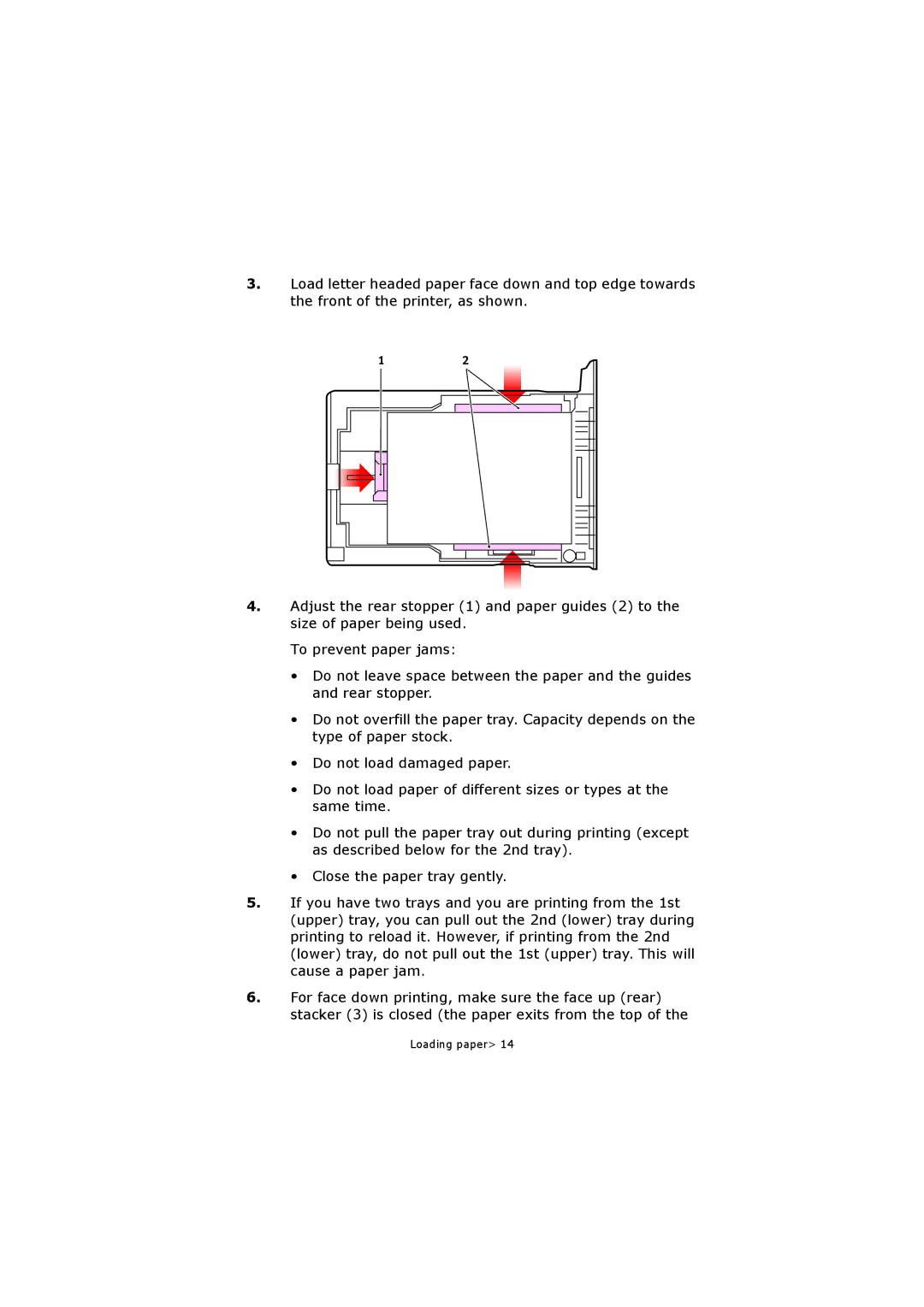 Oki C5250 manual Loading paper 