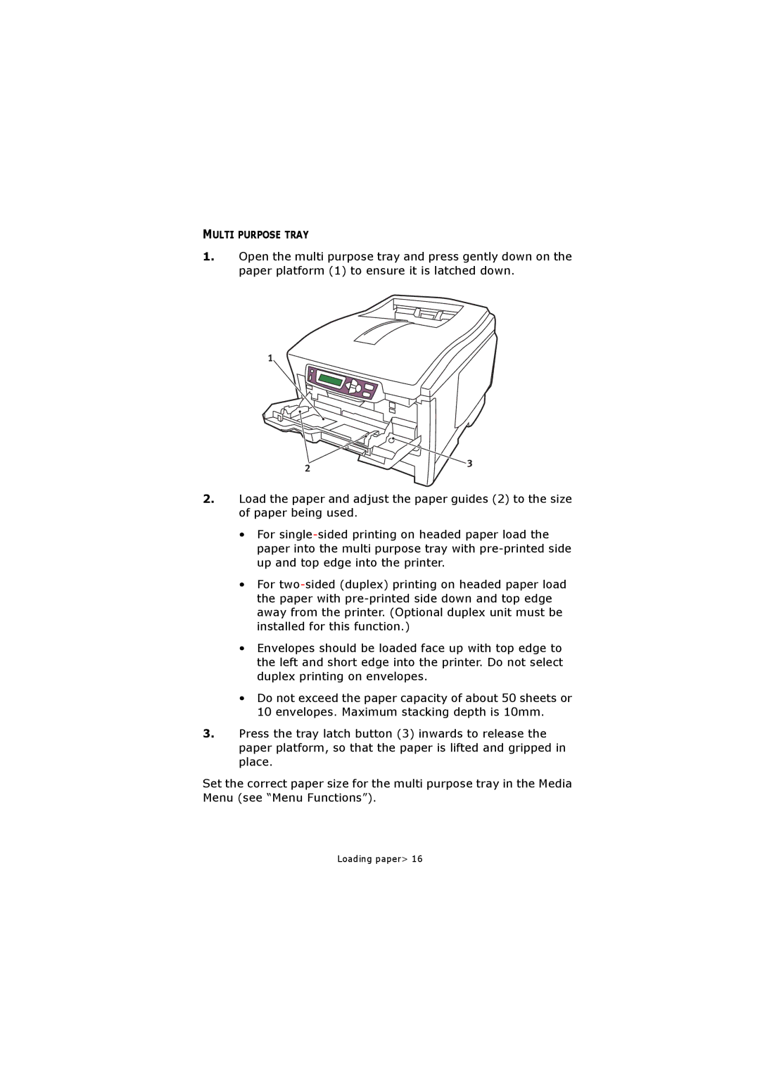 Oki C5250 manual Multi Purpose Tray 