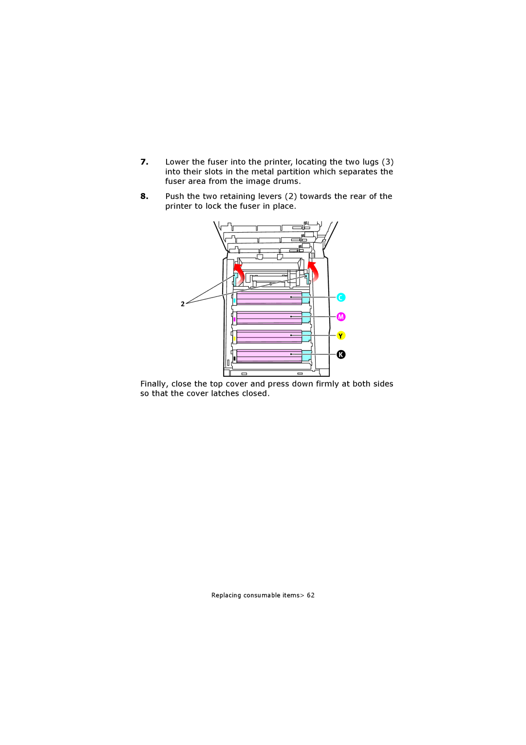 Oki C5250 manual Replacing consumable items 