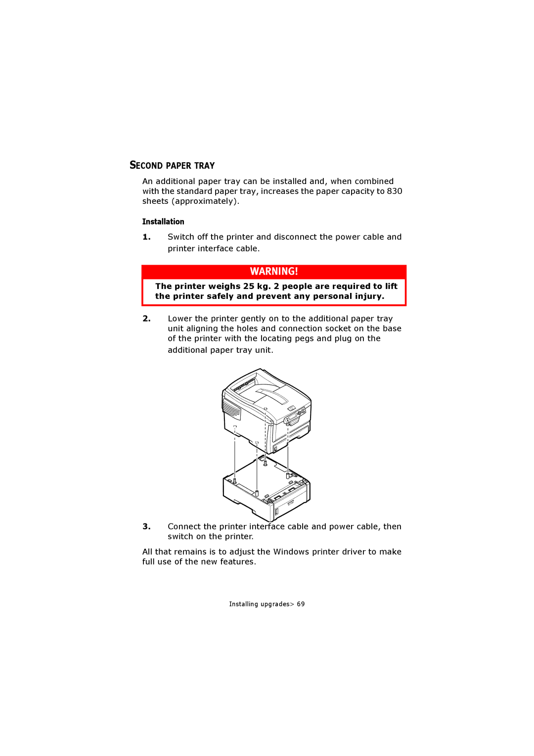 Oki C5250 manual Second Paper Tray 