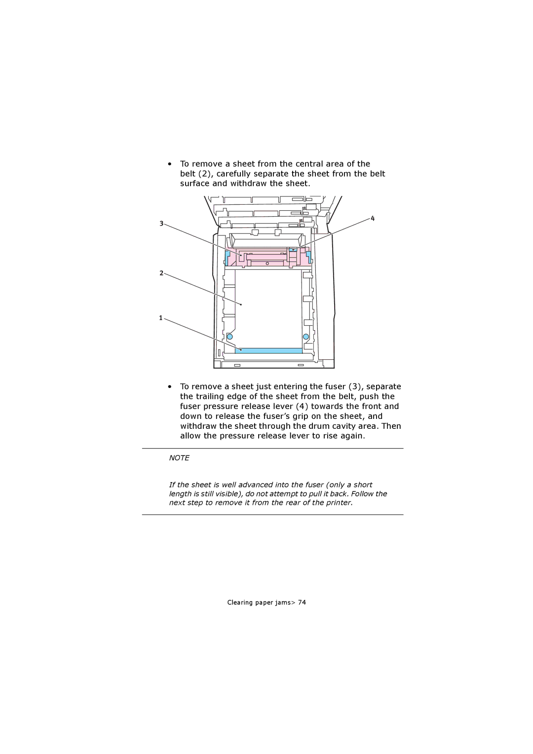 Oki C5250 manual Clearing paper jams 