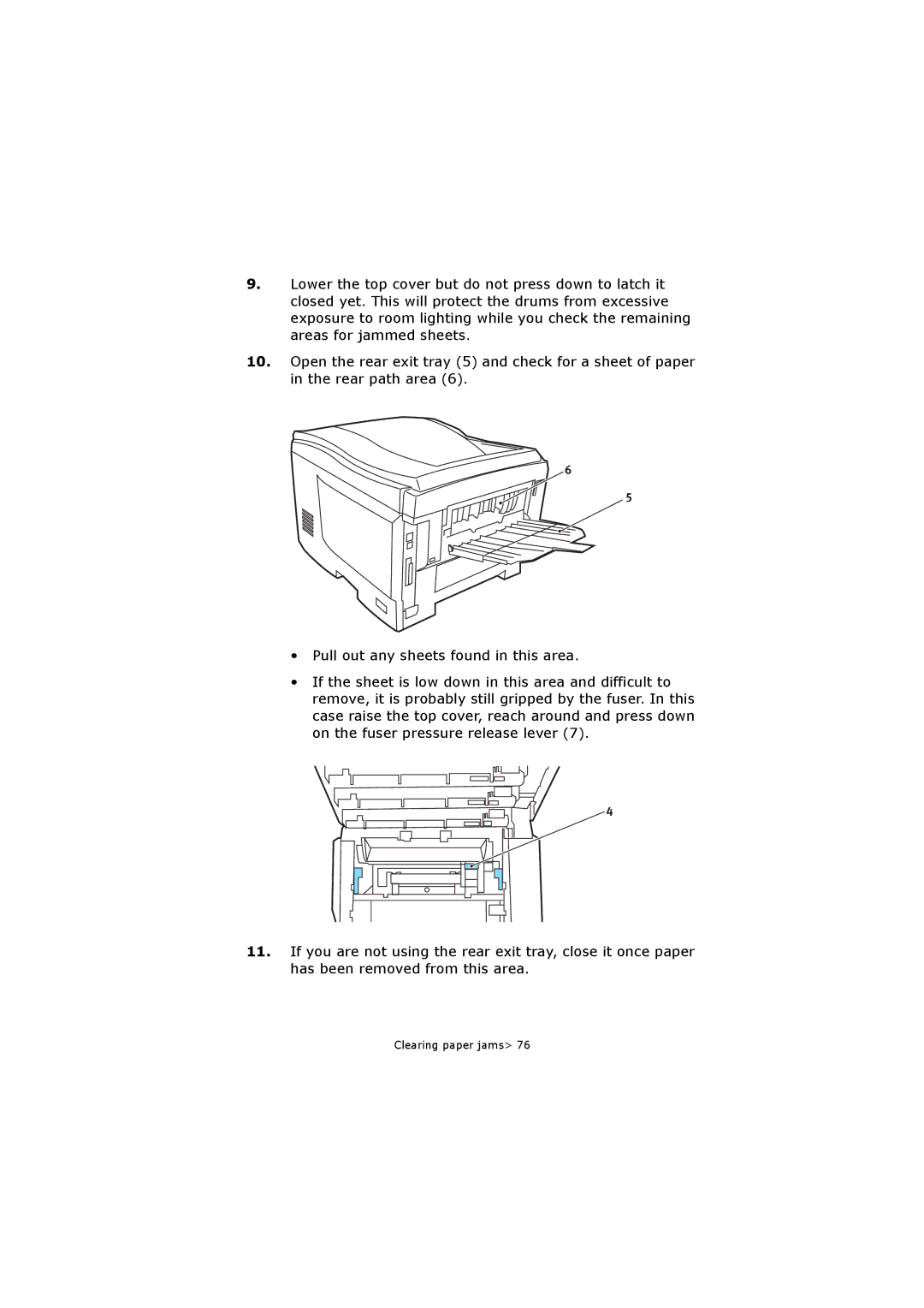 Oki C5250 manual Clearing paper jams 