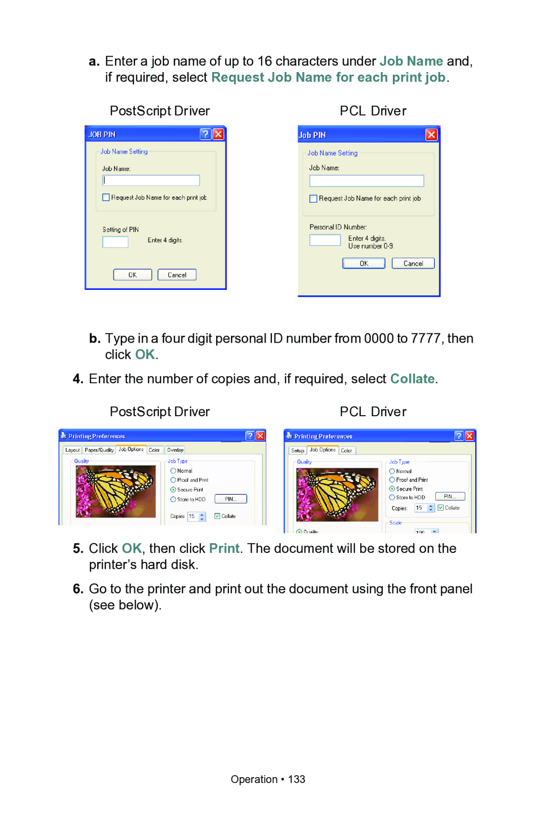 Oki C7100, C7300 manual Operation 