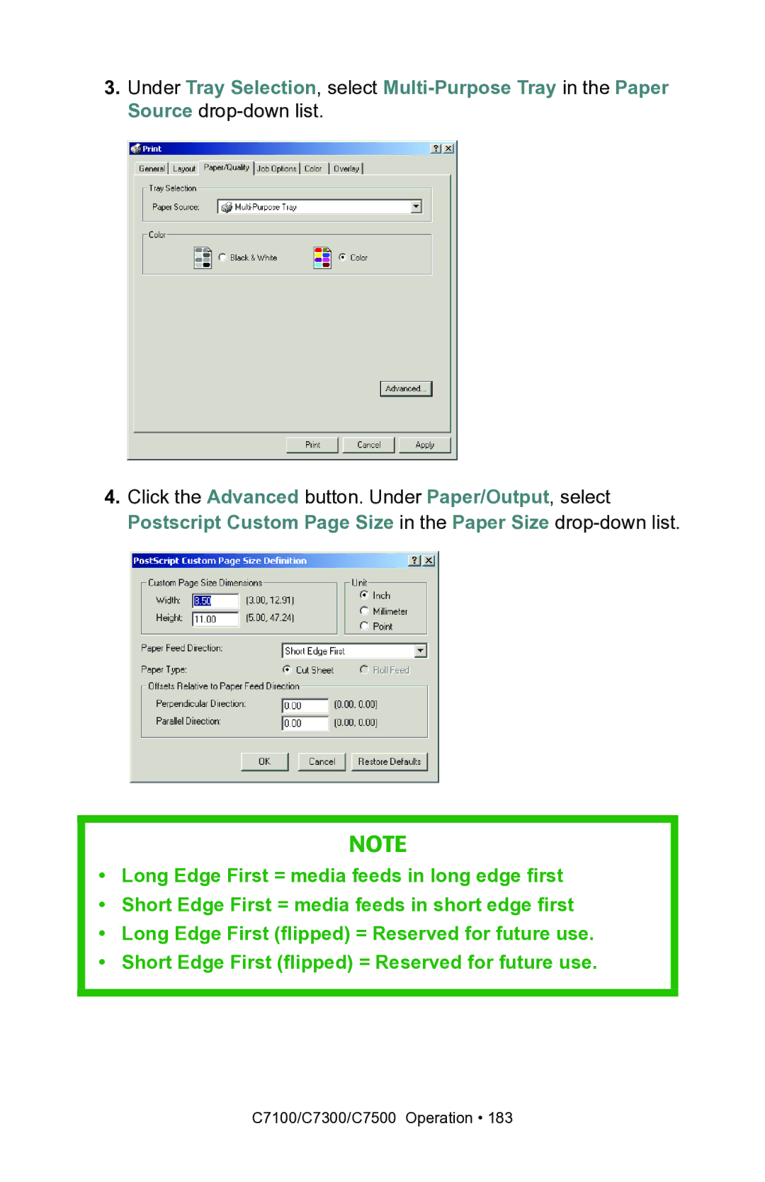 Oki manual C7100/C7300/C7500 Operation 