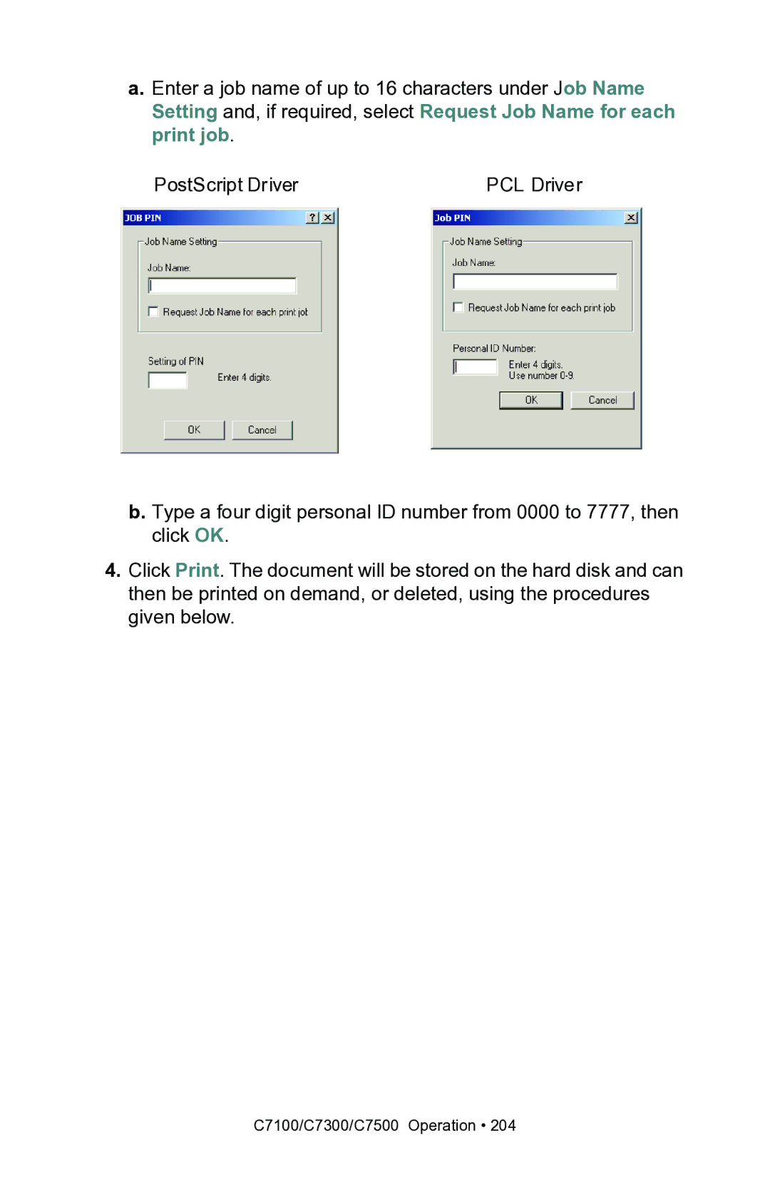 Oki manual C7100/C7300/C7500 Operation 