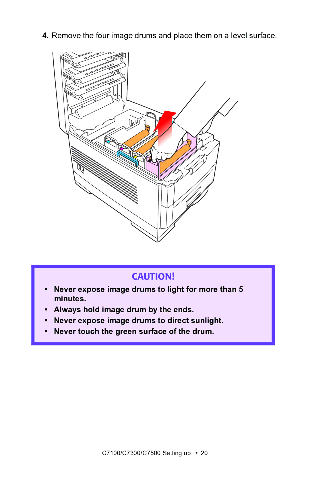 Oki manual C7100/C7300/C7500 Setting up 