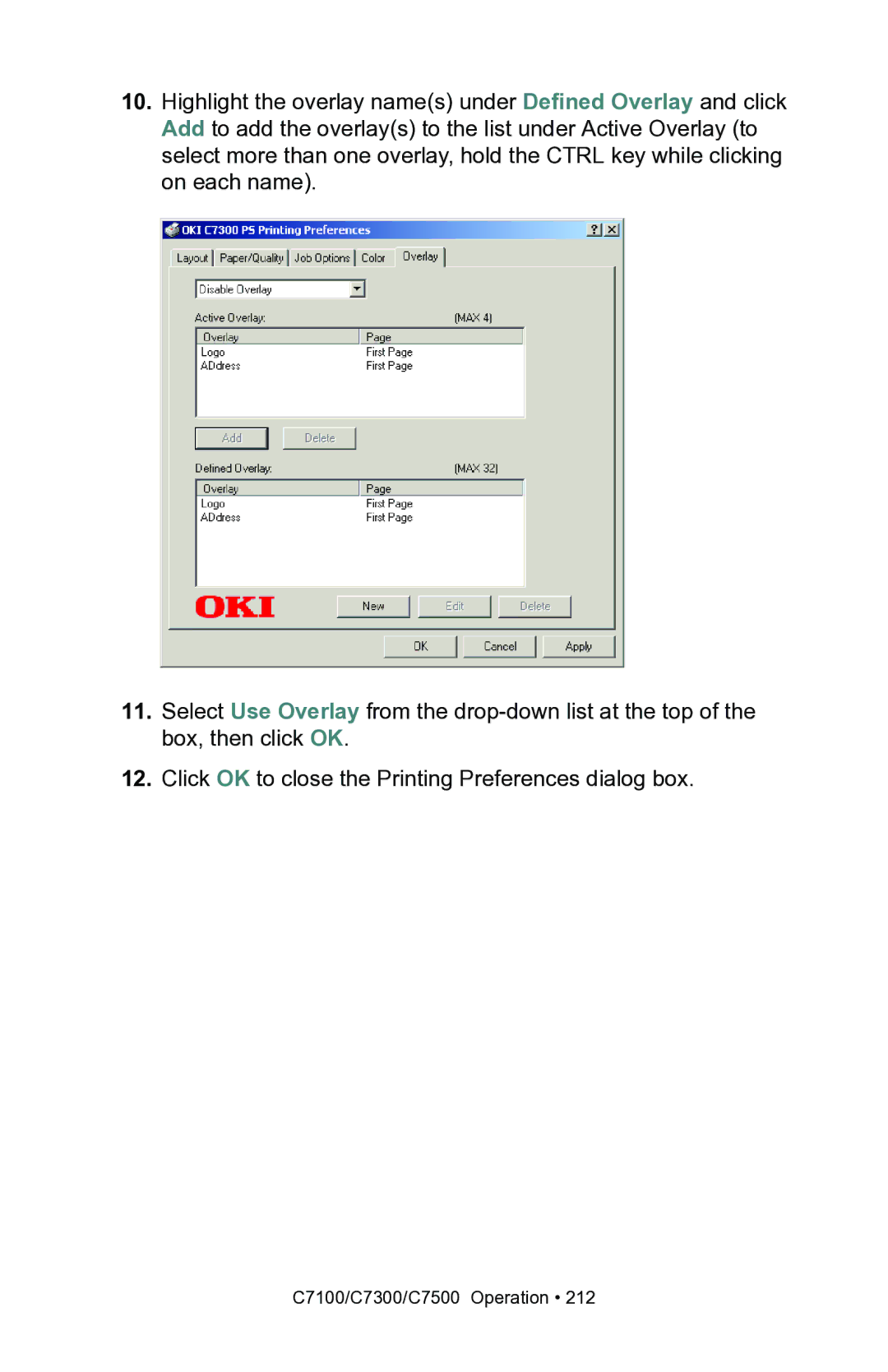 Oki manual C7100/C7300/C7500 Operation 