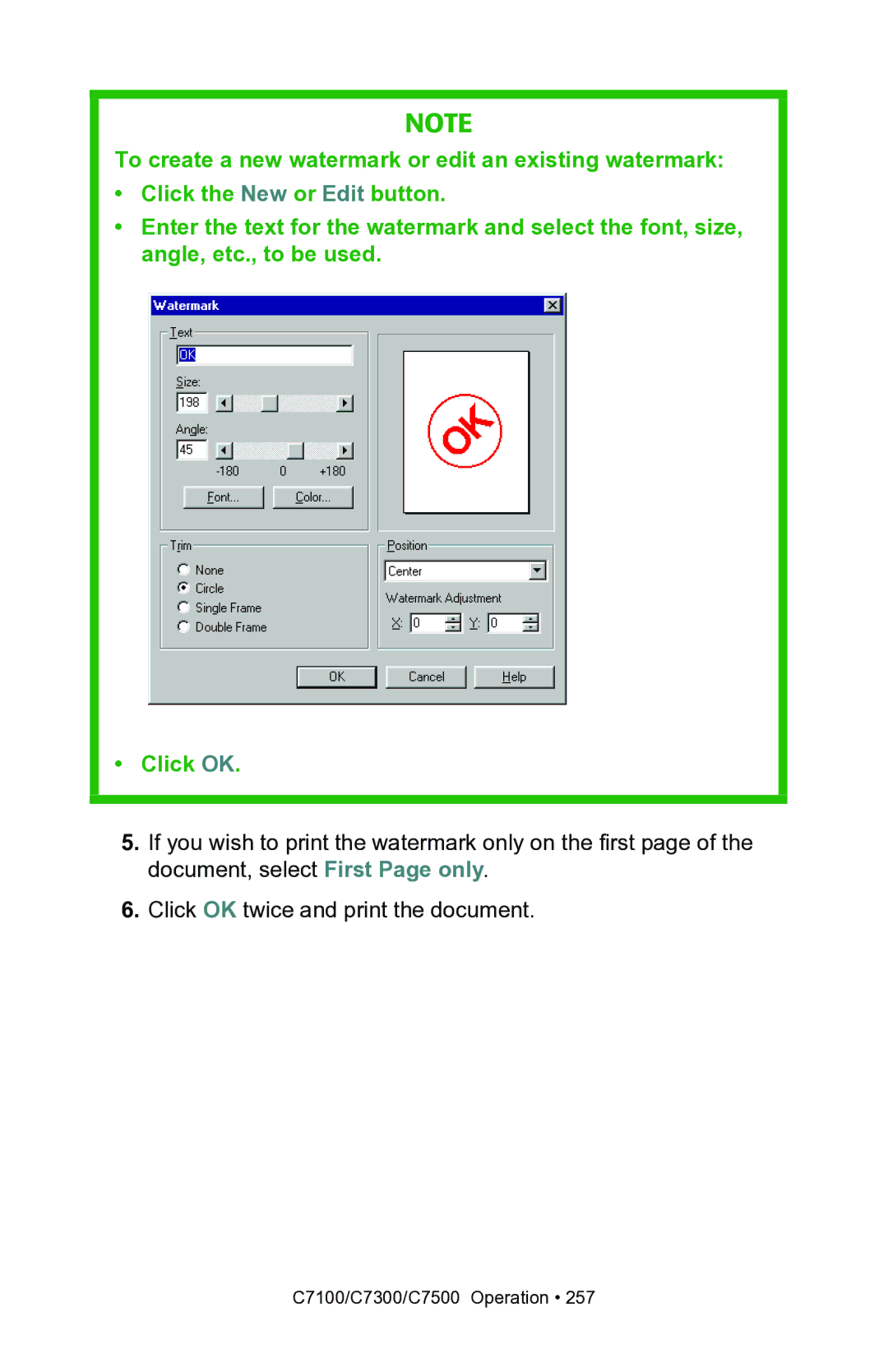 Oki manual C7100/C7300/C7500 Operation 