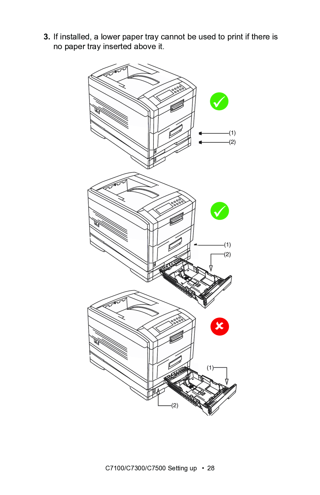 Oki manual C7100/C7300/C7500 Setting up 