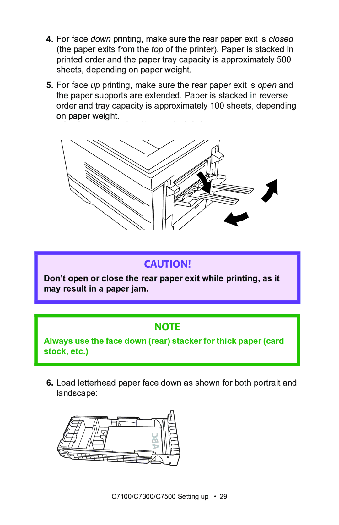 Oki manual C7100/C7300/C7500 Setting up 