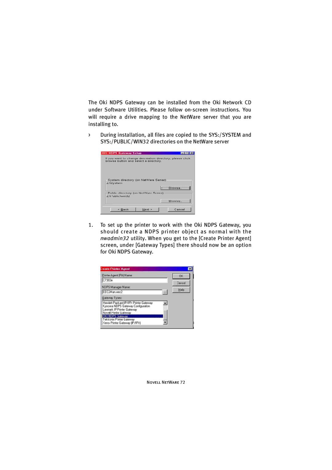 Oki C7500 V2, C9500 V2 manual Novell NetWare 