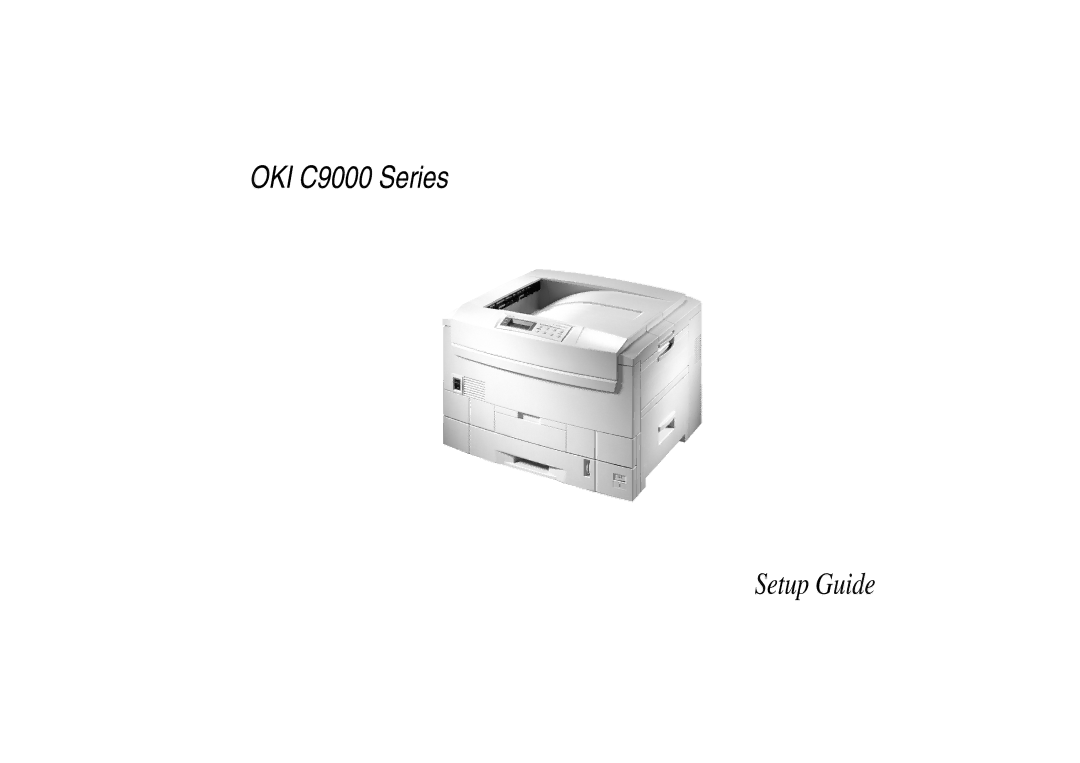 Oki setup guide OKI C9000 Series 