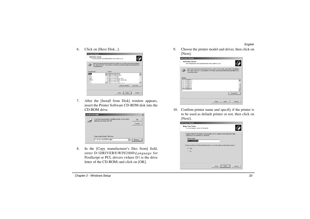 Oki C9000 Series setup guide English 